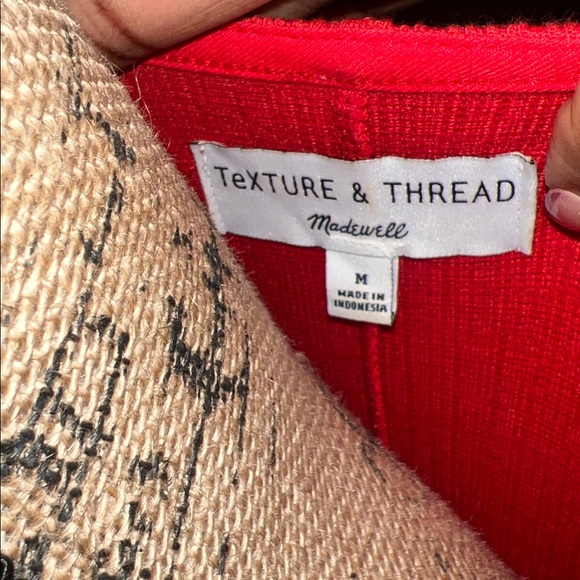 Madewell Red Texture & Thread Top - Picture 6 of 7